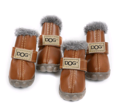 Waterproof Fleece-Lined Dog Boots – Warm & Non-Slip