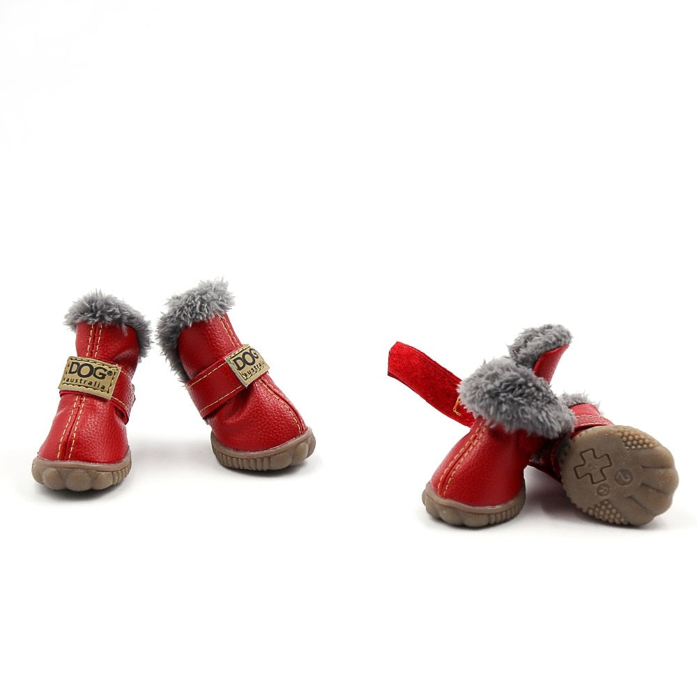 Waterproof Fleece-Lined Dog Boots – Warm & Non-Slip