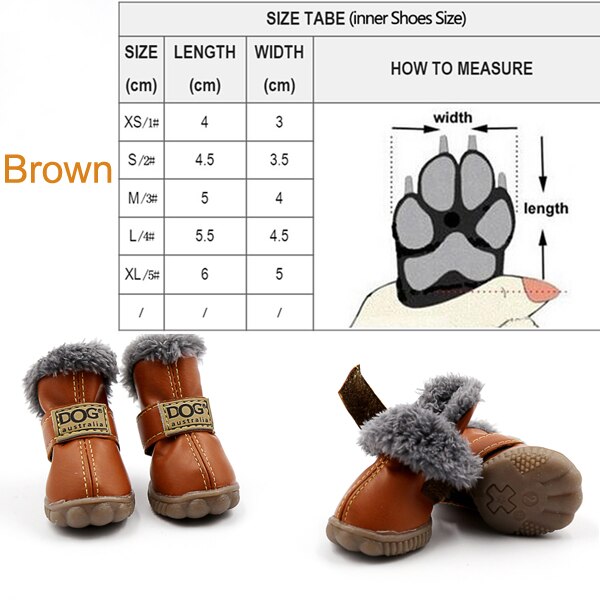 Waterproof Fleece-Lined Dog Boots – Warm & Non-Slip