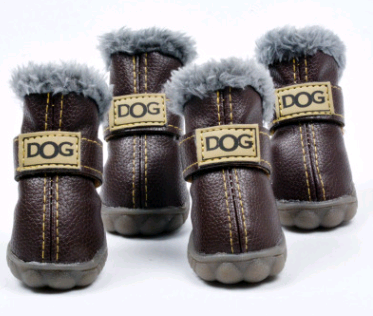 Waterproof Fleece-Lined Dog Boots – Warm & Non-Slip