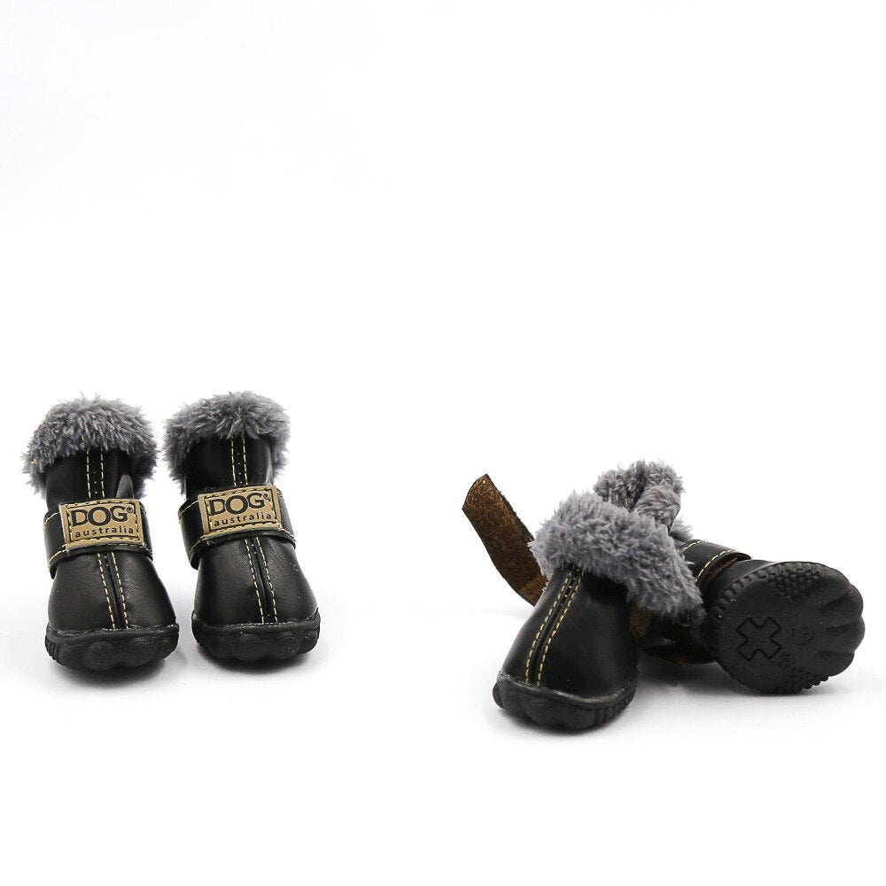 Waterproof Fleece-Lined Dog Boots – Warm & Non-Slip