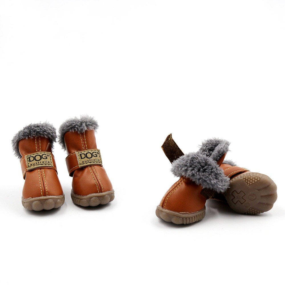 Waterproof Fleece-Lined Dog Boots – Warm & Non-Slip