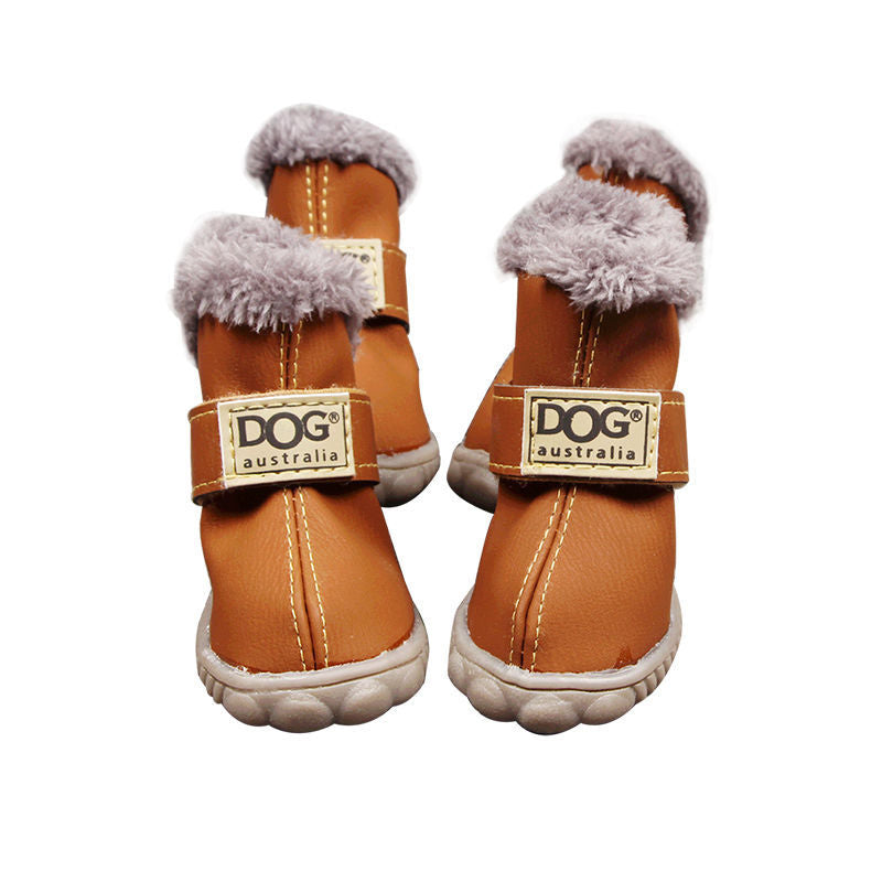 Waterproof Fleece-Lined Dog Boots – Warm & Non-Slip