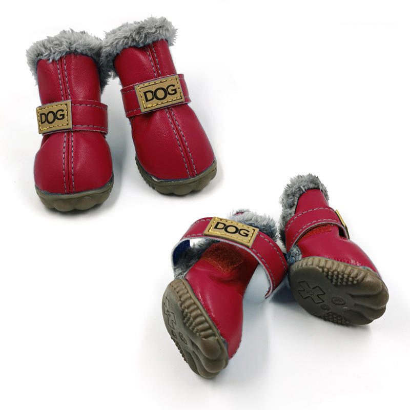 Waterproof Fleece-Lined Dog Boots – Warm & Non-Slip