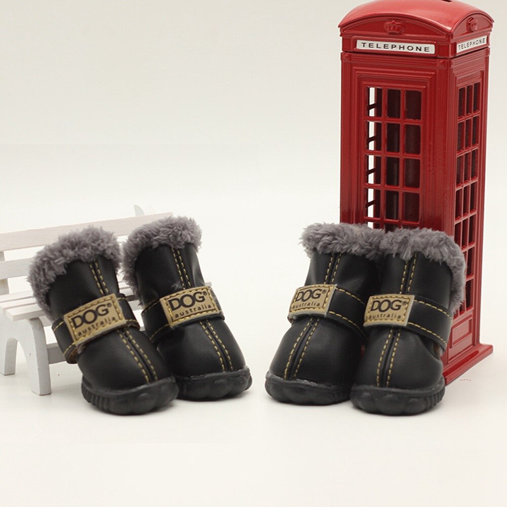 Waterproof Fleece-Lined Dog Boots – Warm & Non-Slip