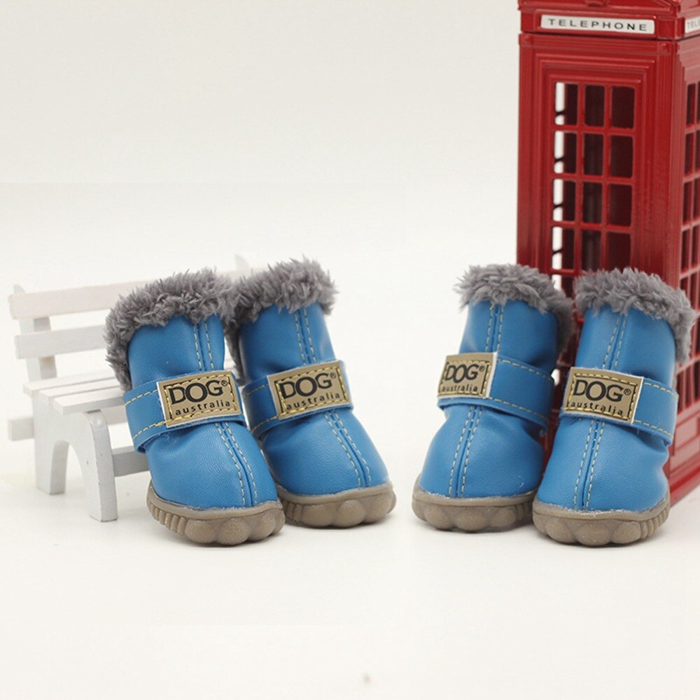 Waterproof Fleece-Lined Dog Boots – Warm & Non-Slip