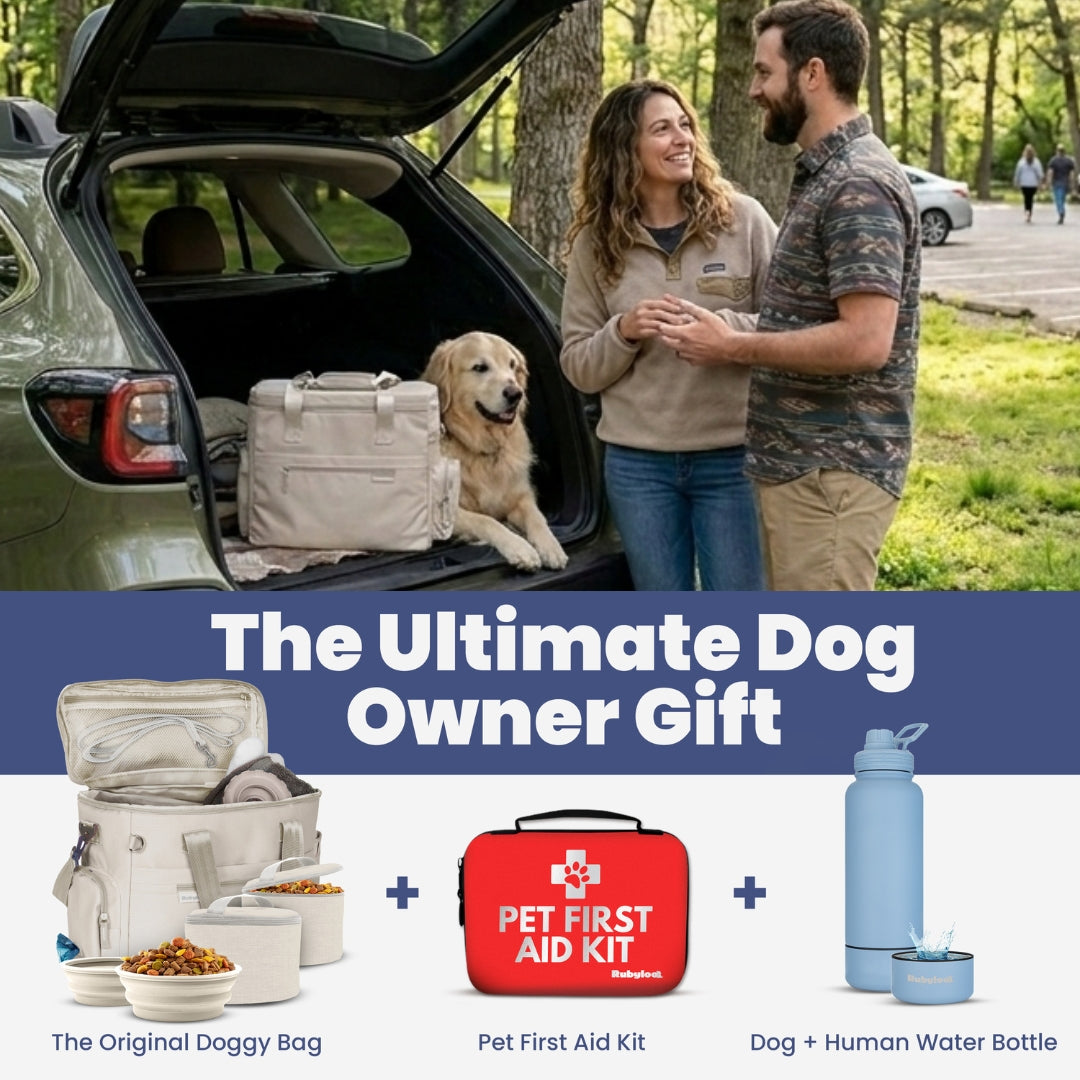 Dog Travel Bag & Organizer with Bowls and Food Containers