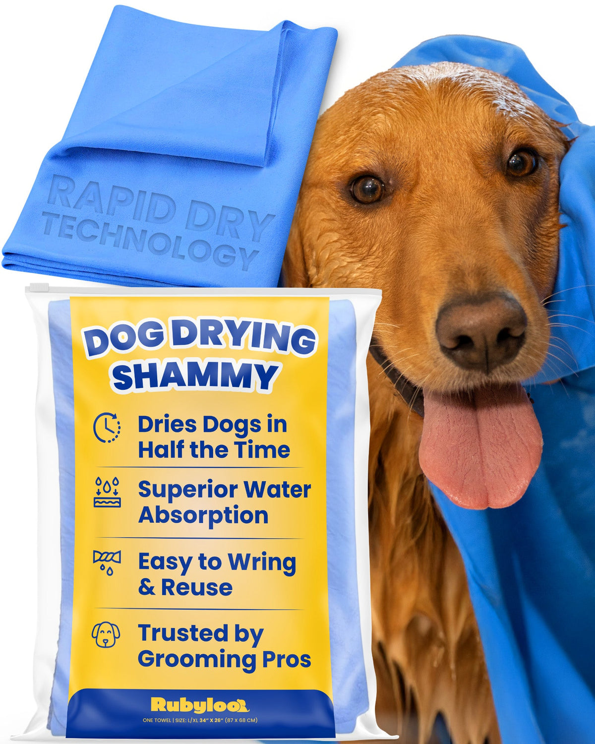 Quick-Dry Dog Shammy Towel – Reusable & Absorbent