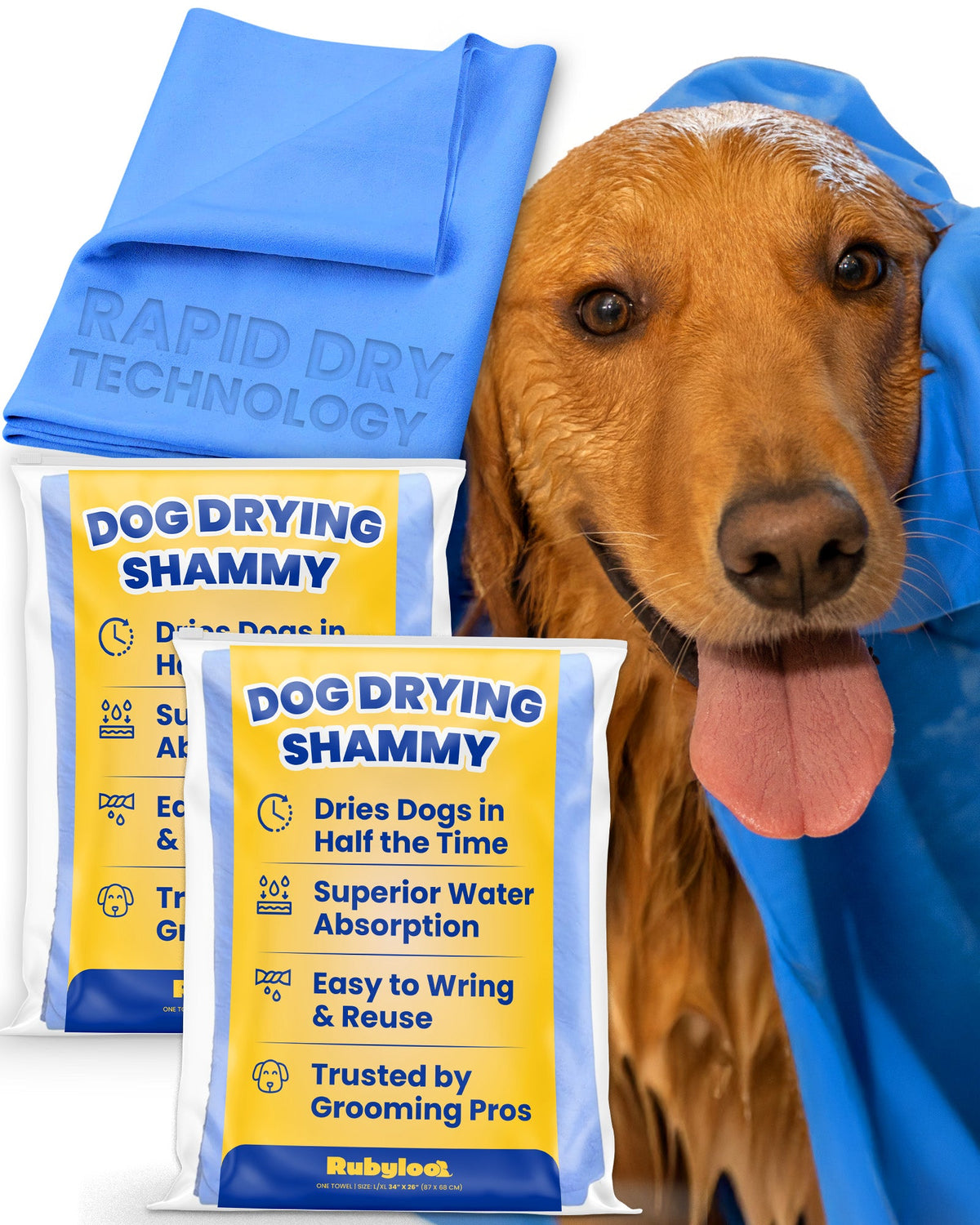 Quick-Dry Dog Shammy Towel – Reusable & Absorbent