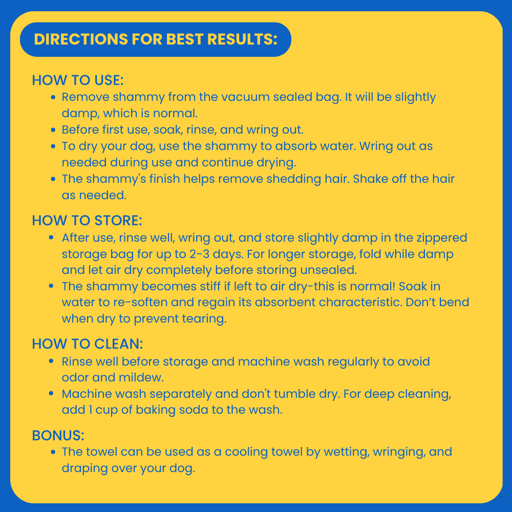 Quick-Dry Dog Shammy Towel – Reusable & Absorbent