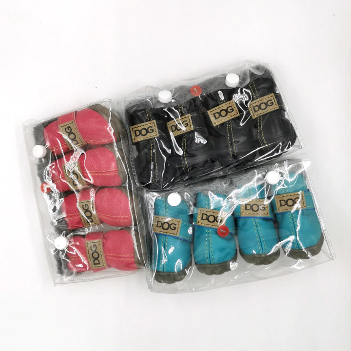 Waterproof Fleece-Lined Dog Boots – Warm & Non-Slip