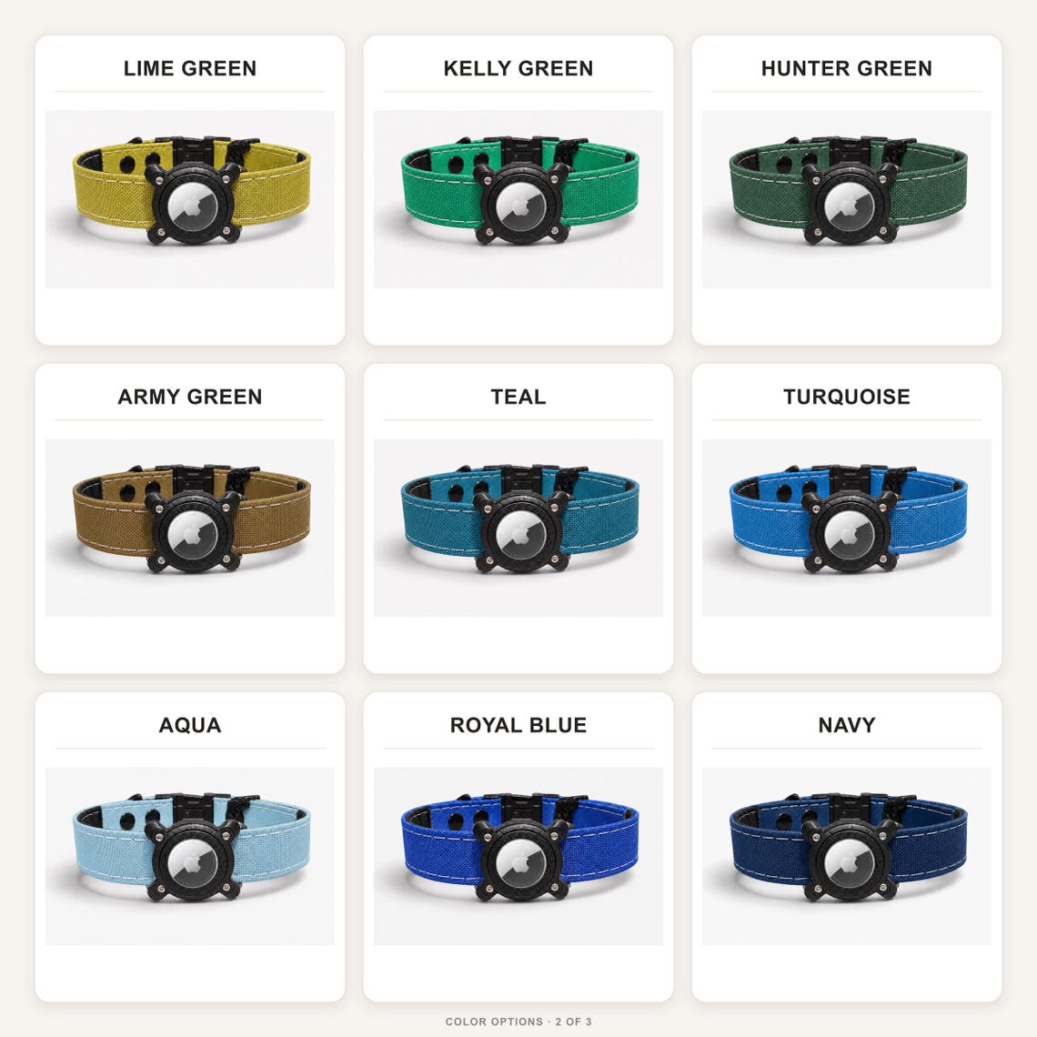 Waterproof AirTag Dog Collar with Built-In Holder