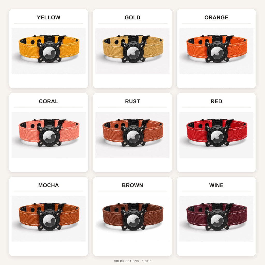 Waterproof AirTag Dog Collar with Built-In Holder