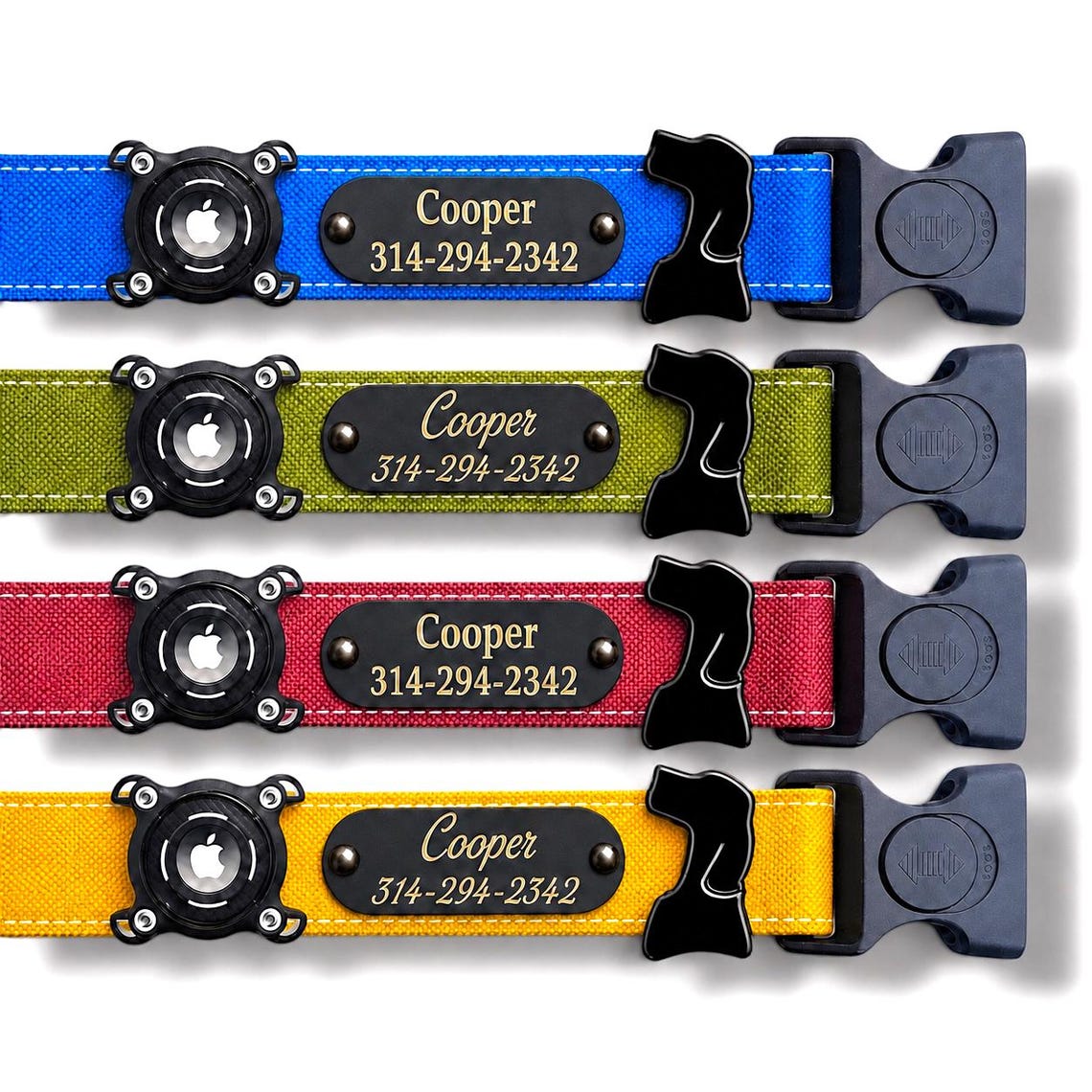 Waterproof AirTag Dog Collar with Built-In Holder