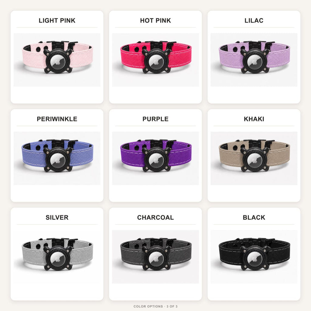 Waterproof AirTag Dog Collar with Built-In Holder
