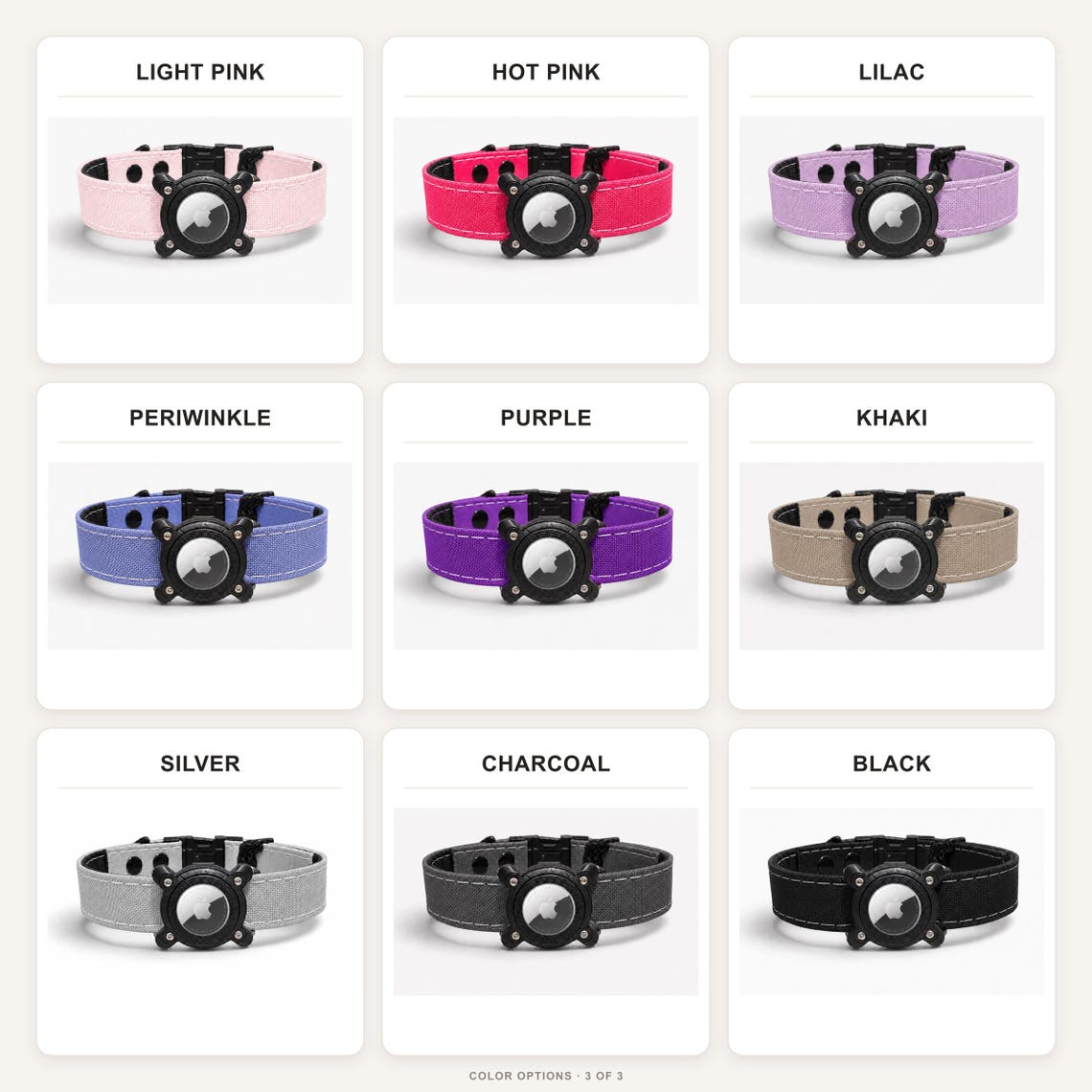 Waterproof AirTag Dog Collar with Built-In Holder