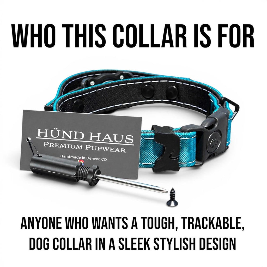 Waterproof AirTag Dog Collar with Built-In Holder